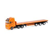 Herpa Truck Model Volvo FH Gl. 2020 Teletrailer Semi-Trailer "Spedition Hollenhorst" (North Rhine-Westphalia/Nottuln), miniature in 1:87 scale, collector's item, Made in Germany, plastic