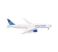 Herpa model aircraft United Airlines Boeing 787-9 Dreamliner - N25982, 1:500 scale miniature, collector’s item, aircraft model without stand, metal