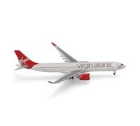 Herpa Virgin Atlantic Airbus A330-900neo Aircraft Model, 1:500 Scale Miniature, Collectible Piece, Model without Stand, Metal
