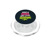 Herping Girl Amphibian Field Herper Reptile PopSockets PopGrip for MagSafe