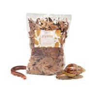 HERPZOO Leaf Litter Substrate, Brown Oak Leaves, 1L, Bioactive Terrarium Bedding for Reptiles, Amphibians, Springtails, Isopods, 100% Organic