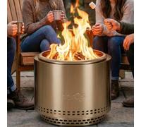 Herqs Chief 68Cm Wood Burning Fire Pit Stainless Steel Smokeless Double Wall Portable Outdoor Garden Fire Bundle
