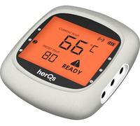HERQS EasyBBQ Pro Smart Wireless Meat Thermometer - White, White,Orange