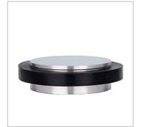 EVI Herrajes I-203/35x12 Door Stop, Stainless Steel-Black Rubber, 35Ø x 14mm