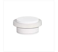 HERRAJES EVI White Doorstop, Double Installation, Adhesive and / or Threaded Base, Stainless Steel, White Lacquer-White Rubber I-203/35x19DUALBL