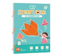 Herramientas De Aprendizaje De Geometría - Libro De Aprendizaje De Geometría 3D Con Cuerda Para Tirar | Materiales Educativos De Enseñanza Para Educación En El Hogar Aula Niños Niñas -29.7x21 cm