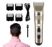 Herramientas De Corte De Cabello De 5 Niveles, Recortadora De Cabello Profesional De Bajo Ruido Con Batería De 1200Cortapelos Eléctrico,Cortapelos Recargable USB Adjustable Con Pantalla De Potencia -