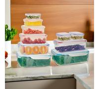 Herrela 5 Piece Square Food Containers with Airtight Lids