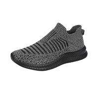 Herren Freizeitschuhe Schuhe sneakers Wanderschuhe Alltags Ultra-Bequemer BarfußSchuhe Casual StraßEnlaufschuhe Atmungsaktive Sportschuhe Mit Mesh-Obermaterial Und Rutschfester Sohle, Grey, 8 UK