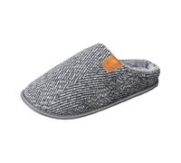 Herren Hausschuhe, Freizeitstil, fr die kalte Jahreszeit, sportiver Look, alltagstaugliche Gestaltung, saisonale Kombinationen. Warme Pantoffeln Zuhause, Grau 10.5