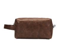 Herren Reisetasche Kulturbeutel - Kulturbeutel Reisetasche mit Griff, Retro-Organizer aus PU-Leder, Mehrere Taschen, tragbare Reise-Hygienetasche, Make-up-Kosmetiktasche für Accessories, Toilettenart,