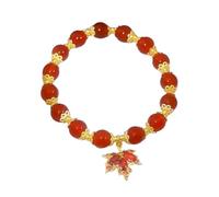Herrenarmband Aus Brasilianischem Stoff 2024 Vergoldetes plattiertes Jade Glasarmband für Frauen Jade Perlenarmband Geschenke für Sie Ihn Oma Mutter Vater Buchstaben Armband compatible (D, One Size)