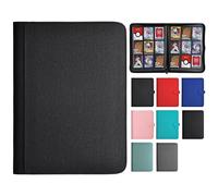 HerriaT Trading Card Binder, 9 Pocket PU Cover Card Collection Binder for 360 Cards, Premium Card Book, Sturdy Card Holder Folders, Card Album for YuGiOh, MTG, TCG, Game Cards & Sports Cards