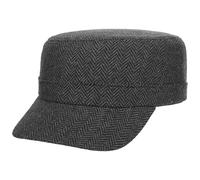 Lipodo Herringbone Army Cap Black-Grey One Size Wool