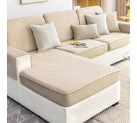 Herringbone Chenille Fabric Furniture Protector Sofa Cover, Soft Chenille Sofa Cover 1 2 3 Seater, Non-Slip Sofa Slipcovers for Corner L Shape, Couch Covers, Funny Fuzzy Uk Sofa Cover, Sofa Slipcovers