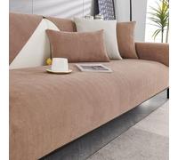 Herringbone Chenille Non-Slip Sofa Slipcovers - Soft Fur Protector for 1-3 Seater Couches - Cozy Funny UK Sofa Covers & Cushions Included - Stylish Home Decor