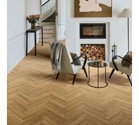 Herringbone Engineered Flooring Chene07 Brushed And Lacquered Brown (14mm Thick X 90mm Wide)