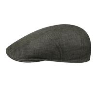 Herringbone Linen Flat Cap by Stetson