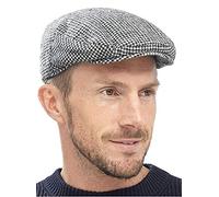Herringbone Newsboy 8 Panel Baker Boy Tweed Flat Cap Mens Gatsby Hat