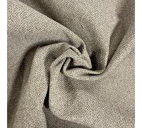 Herringbone Orkney Tweed Upholstery Fabric - 100% Polyester, 350 GSM, 150 cm Width, Perfect for Sofas, Armchairs, Cushions, OTT Ottomans, Curtains & More (Truffle,10 Metres) -Discount Fabrics LTD
