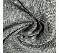 Herringbone Orkney Tweed Upholstery Fabric - 100% Polyester, 350 GSM, 150 cm Width, Perfect for Sofas, Armchairs, Cushions, OTT Ottomans, Curtains & More (Granite,3 Metres) -Discount Fabrics LTD
