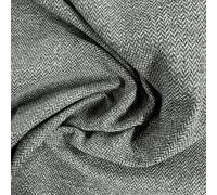 Herringbone Orkney Tweed Upholstery Fabric - 100% Polyester, 350 GSM, 150 cm Width, Perfect for Sofas, Armchairs, Cushions, OTT Ottomans, Curtains & More (Granite,10 Metres) -Discount Fabrics LTD