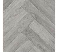 Grey Herringbone Wood Effect 2.8mm Sheet Vinyl Flooring -1mX2m Vinyl Flooring UK Grey One Size