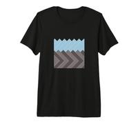 Herringbone Pattern Pastel Colour Modern Design Blue Brown Premium T-Shirt