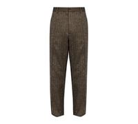 Herringbone Pattern Trousers - male - Dsquared2 - Straight Trousers - Brown - S - Trousers S