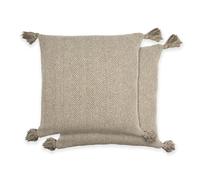 Emma Barclay Herringbone - Recycled Cotton Cushion Cover (Natural Cream)