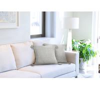 Emma Barclay Herringbone - Recycled Cotton Cushion Cover (Silver)