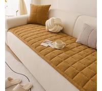 Herringbone Sofa Cover Thick Chenille Slipcover for 14 Seater Couch NonSlip Cush Protector All Seasons Use (60x240cm Yellow)