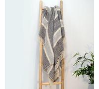 Herringbone Throw Blanket Allure Bath Fashions Grey 150cm x 200cm