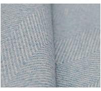 Herringbone Tweed Fabric Thick Faux Wool Upholstery Material Balmoral Tartan Effect 55" Wide - Sold by The Metre (Parisian Blue)