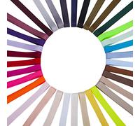 Herringbone Twill Woven Ribbon,19mm Soft Handle Webbing Tape for Decoration Crafts Dressmaking, Clothing Loops and Ties.Tested to European ISO Standards,35 Colors by Neotrims. Flo Green, 1mt