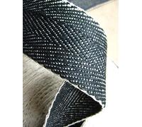 Herringbone Webbing (Black and White). 10m roll by J A Milton