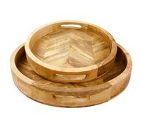 S2 Round Herringbone Trays Made by Wood