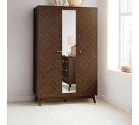Herringford Mirror Wardrobe - 3 Door - Walnut