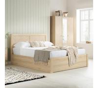 Herringford Oak Ottoman Storage Bed - Sizes Available