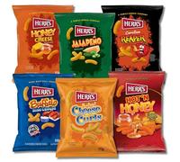 Herr's Ultimate Cheese Curls USA Multipack Crisps - 6 BOLD Flavour Variety Box (6 x 113g Bags) | Baked, Crunchy, and Gluten Free American Snacks for Sharing