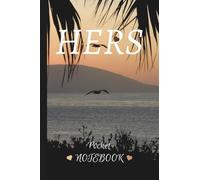 HERS Pocket Notebook: Thin Notepad for Ladies & Girls Purses and Pockets, with Black Palms and Bird Couple in Peach Sunset Nature Photo Cover