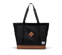 Herschel Heritage Tote Bag, Black/Saddle Brown, Standard - 24.5L