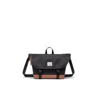 Herschel Unisex's Cove Small Messenger Bag, Black/Saddle Brown, 7.5L US
