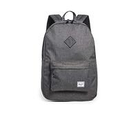 Herschel Unisex's Heritage Backpack, Black Crosshatch/Black Rubber, Classic 21.5L