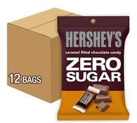 HERSHEY'S Holiday Chocolate Candy Bars, Sugar Free Caramel Filled, 3 Ounce (Pack of 12)