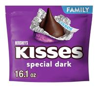 HERSHEY'S KISSES SPECIAL DARK Mildly Sweet Chocolate Candy Family Pack, 16.1 oz / 456g | American Import
