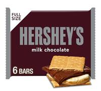 HERSHEY'S Milk Chocolate Full Size, Christmas Candy Bars, 1.55 oz (6 Count)