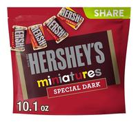 HERSHEY'S Miniatures Dark Chocolate Candy Assortment, 10.1 oz Bag