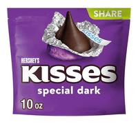 HERSHEY'S SPECIAL DARK KISSES, Dark Chocolate Candy, 10 oz Bag