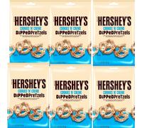 Hersheyy's Cookies 'N' Creme Dipped Pretzels 120g - Bite size pretzels dipped in white creme & sprinkled with cookie bits (06 Bags)